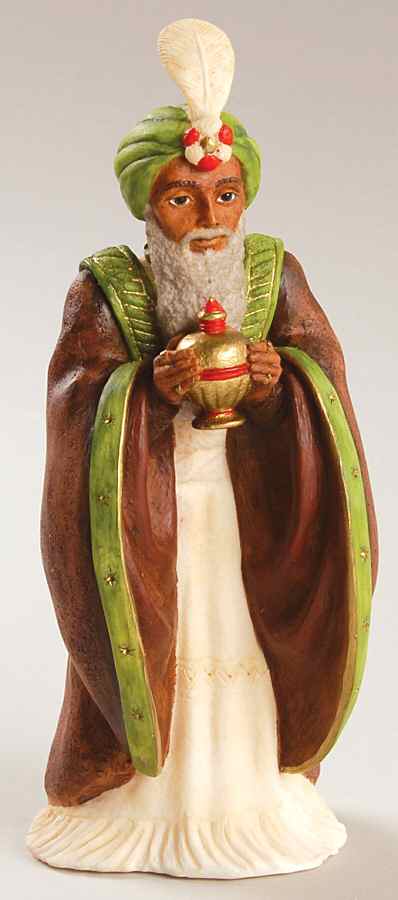 Nativity-Coalport Wiseman With Turban-Feather - Boxed by Coalport-1