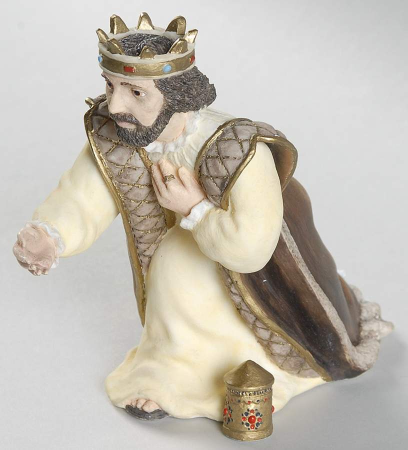 Nativity-Coalport Wiseman Kneeling - Boxed by Coalport-1
