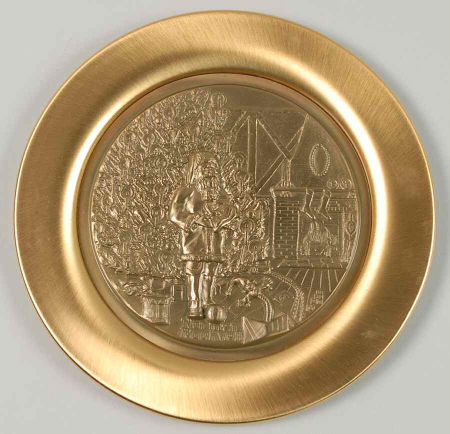 Rockwell Christmas Plates Santa's Arrival - With Box by Continental Mint-1