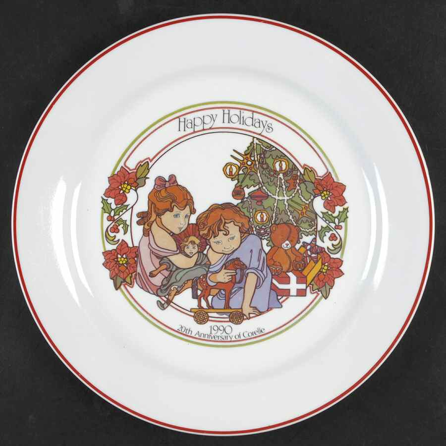 Corning Christmas Plate Happy Holidays-Corelle Anniversary - No Box by Corning Corelle-1