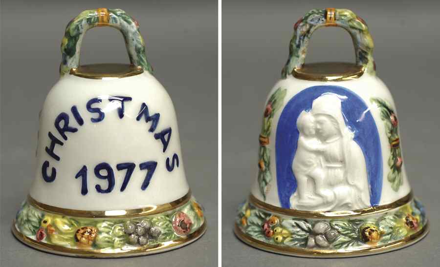 Christmas Bell 1977 Christmas Bell - No Box by Capodimonte-1