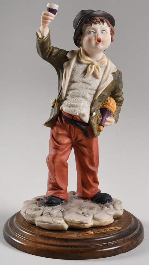 Cappe Figurines Boy Toasting Drinking - No Box by Cappe Porcelain-1