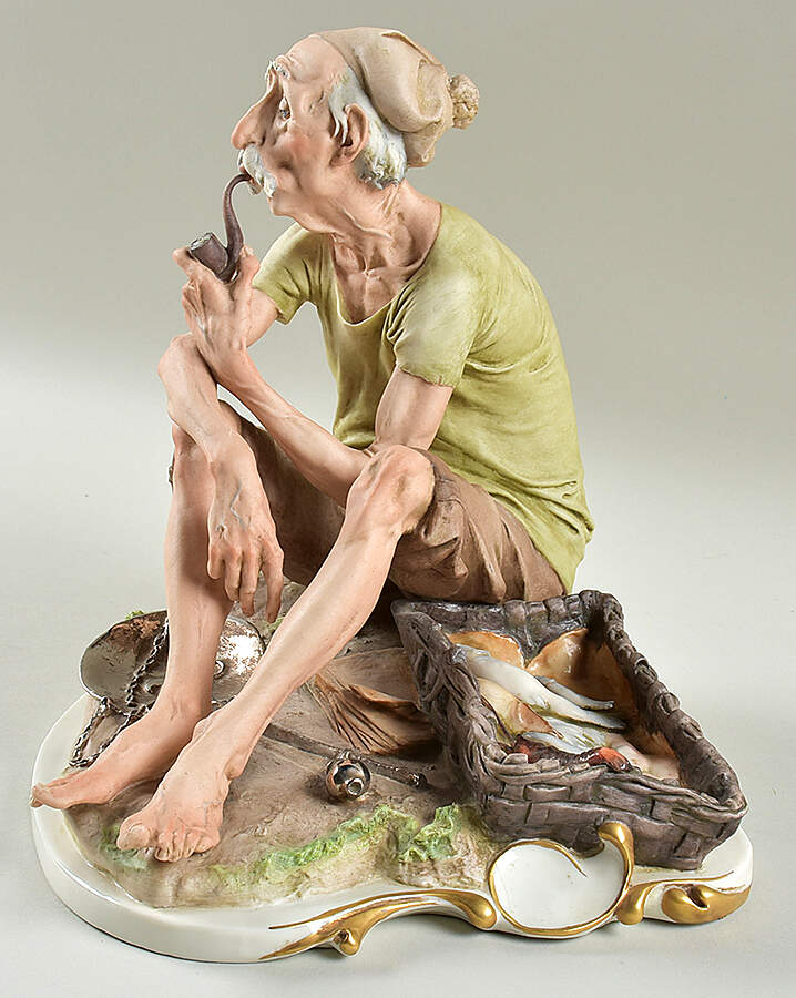 Cappe Figurines Old Man W/ Pipe - No Box by Cappe Porcelain-1