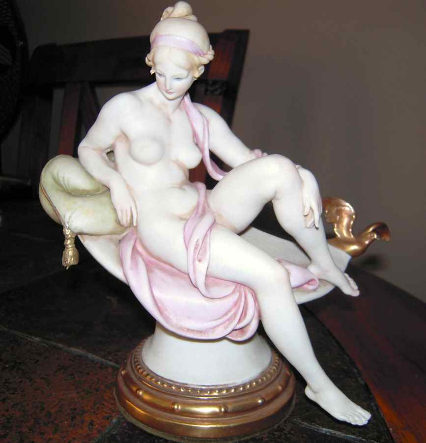 Cappe Figurines Nude Lady Sitting - No Box by Cappe Porcelain-1