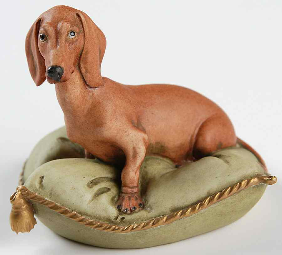 Cappe Figurines Dachshund On Cushion - No Box by Cappe Porcelain-1