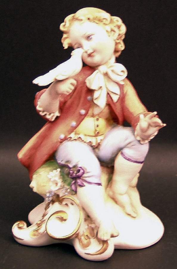 Cappe Figurines Boy With Dove - No Box by Cappe Porcelain-1