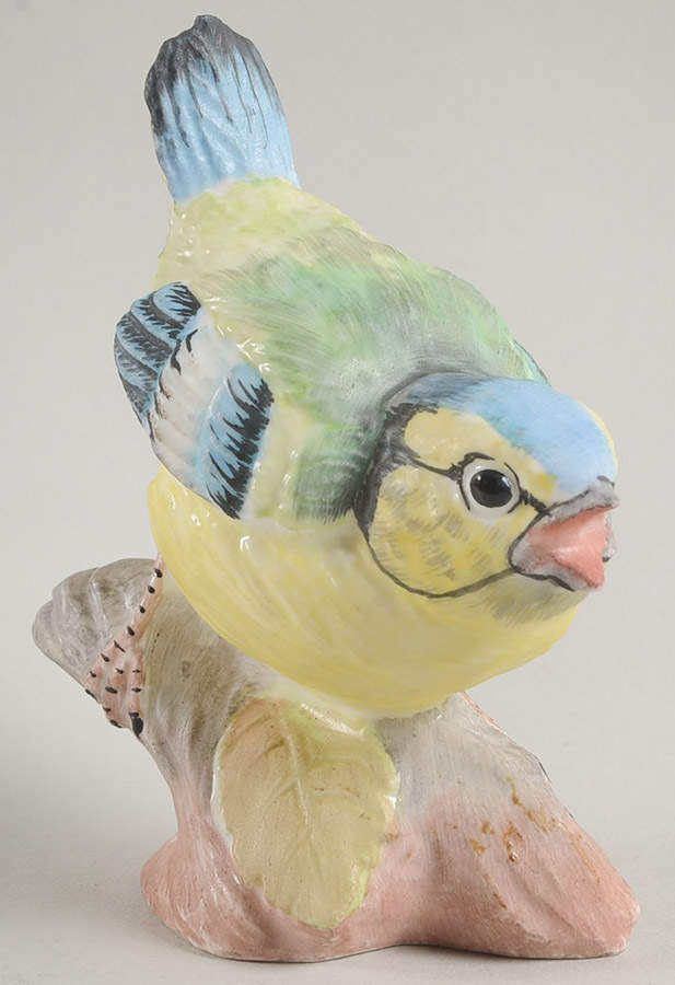 Bird Figurines Blue Tit - No Box by Crown Staffordshire-1
