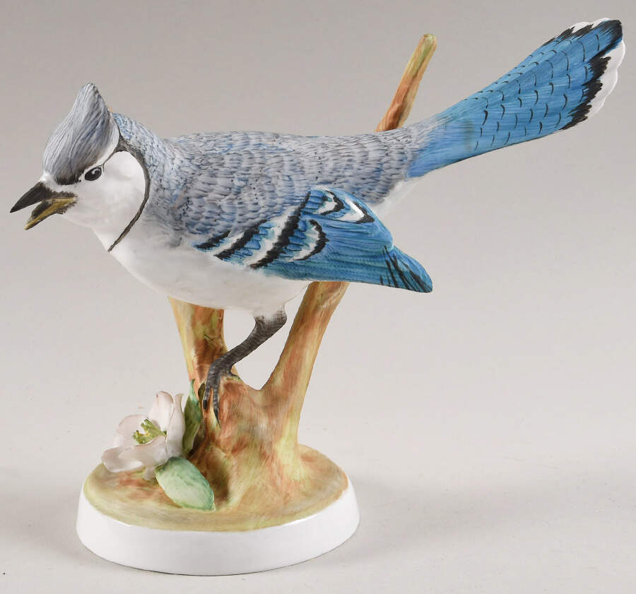 Bird Figurines Bluejay - No Box by Crown Staffordshire-1