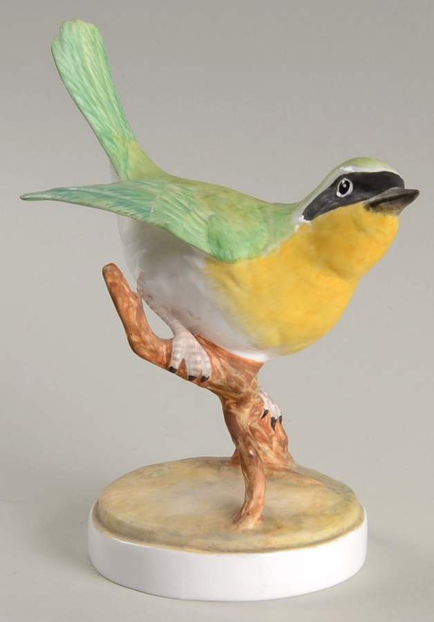 Bird Figurines Warbler-Matte - No Box by Crown Staffordshire-1