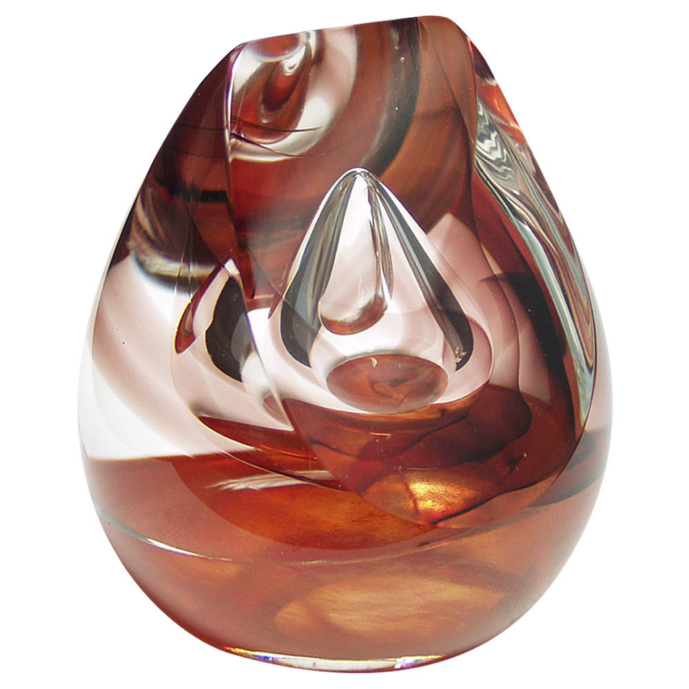Caithness Paperweight Organic-Red - Bx411 With Box by Caithness-1