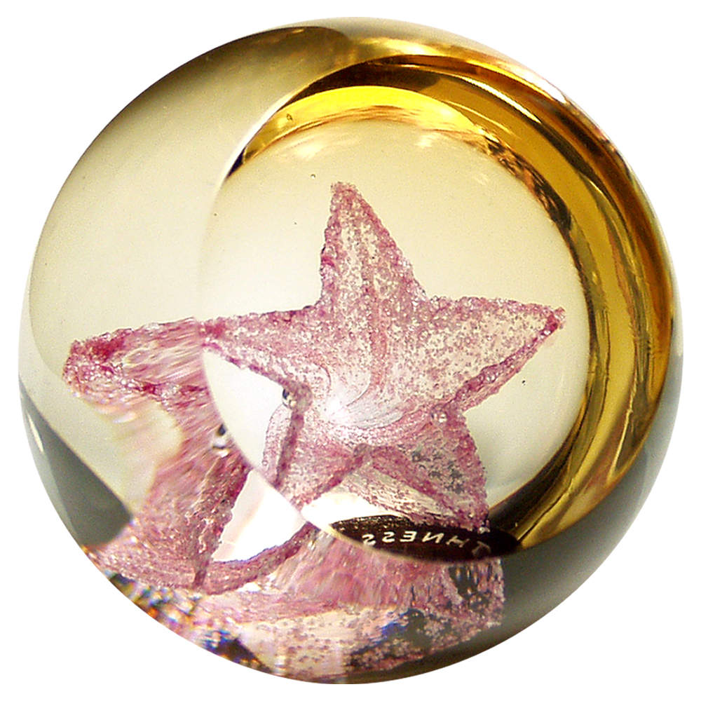 Caithness Paperweight Wee Star Gold - Boxed by Caithness-1