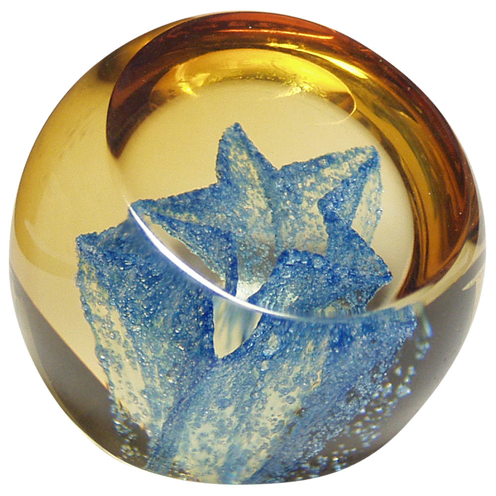 Caithness Paperweight Wee Star Blue - With Box by Caithness-1