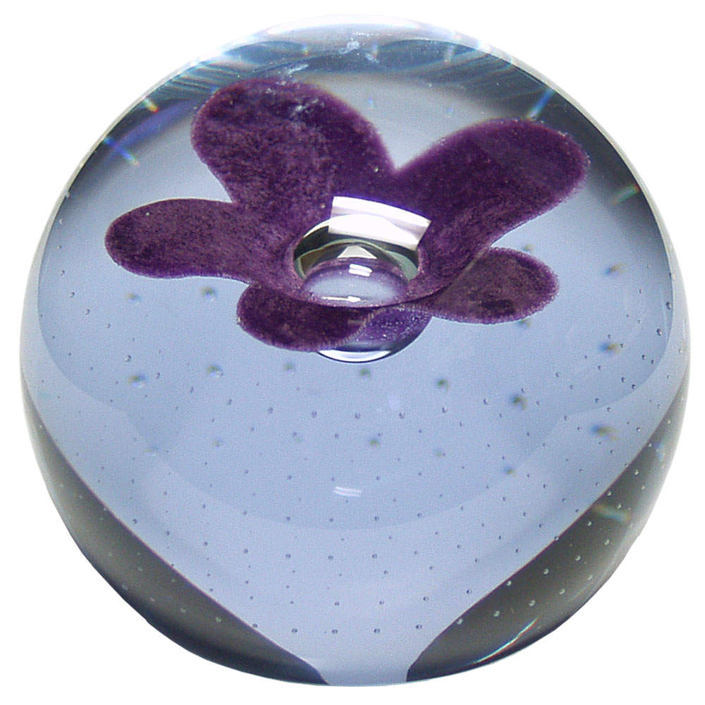 Caithness Paperweight Pop Flowers Purple - Boxed by Caithness-1