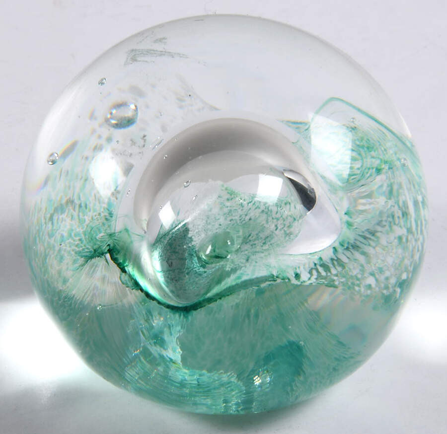 Caithness Paperweight Moon Crystal - Green - No Box by Caithness-1