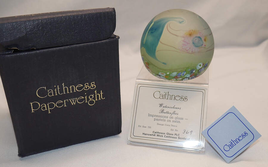 Caithness Paperweight Watercolours Butterflies - Nb782, No Box by Caithness-1