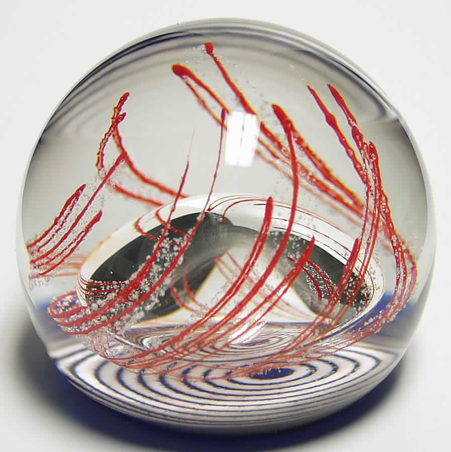 Caithness Paperweight Scarlet Fandango - Boxed by Caithness-1