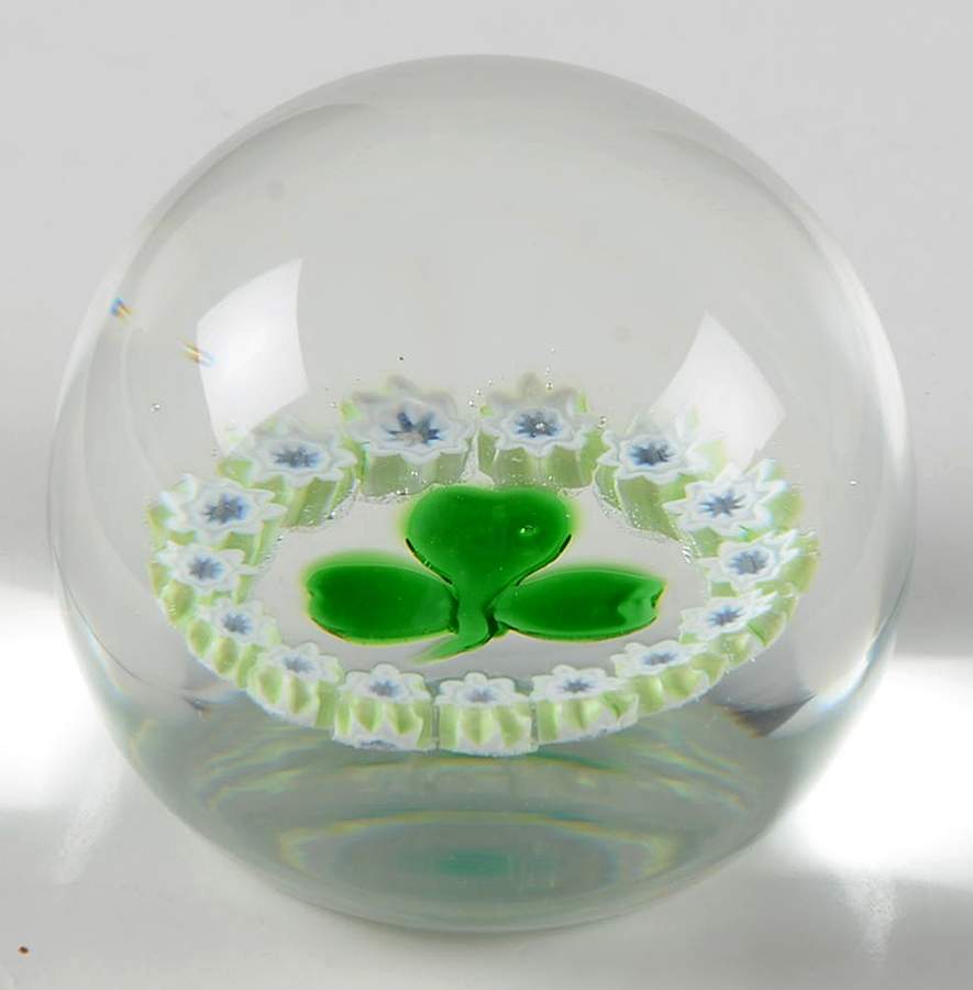 Caithness Paperweight Shamrock - Boxed by Caithness-1