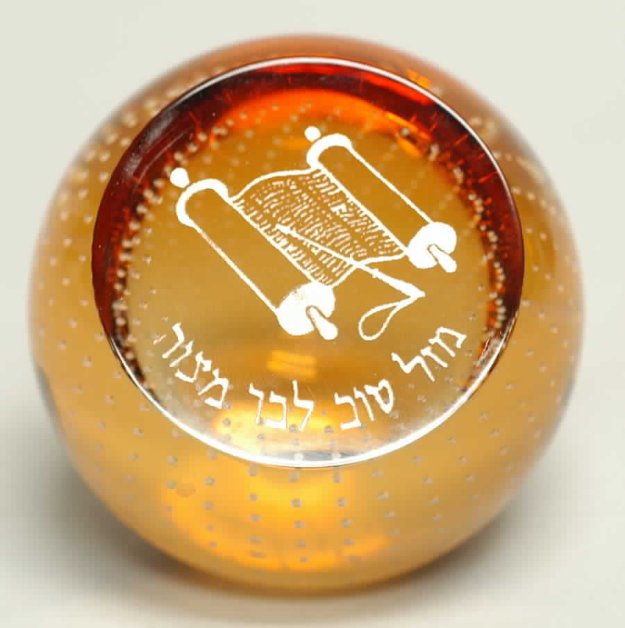 Caithness Paperweight Torah Gold - Boxed by Caithness-1