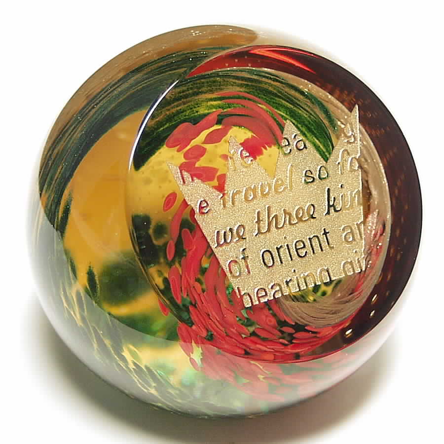 Caithness Paperweight Golden Crown - Boxed by Caithness-1