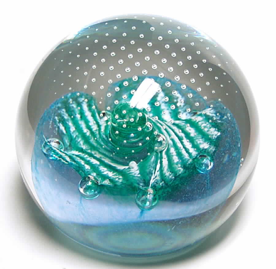Caithness Paperweight Silkie Aqua - Boxed by Caithness-1