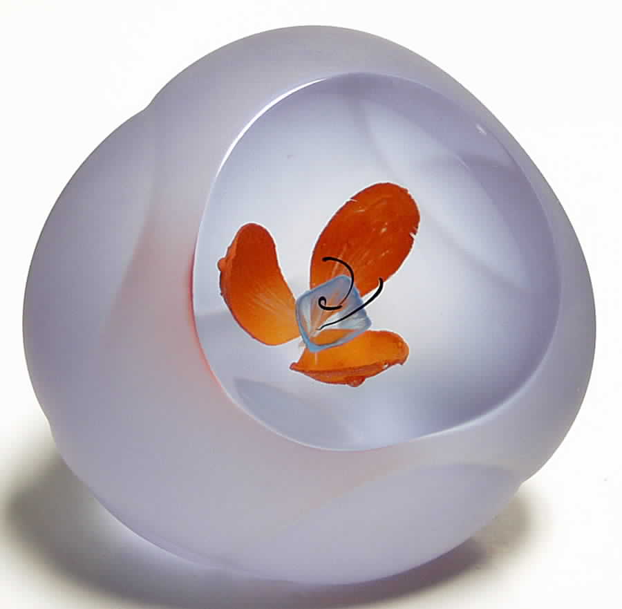 Caithness Paperweight Square Lily - Boxed by Caithness-1