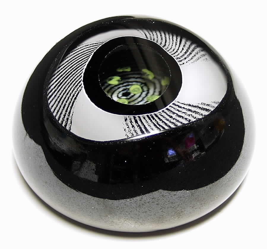 Caithness Paperweight Mesmerise Black - Boxed by Caithness-1