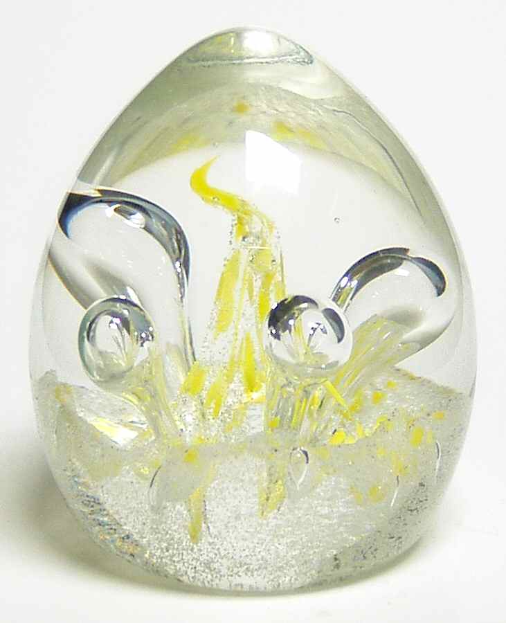 Caithness Paperweight Moonbeam Yellow - Boxed by Caithness-1