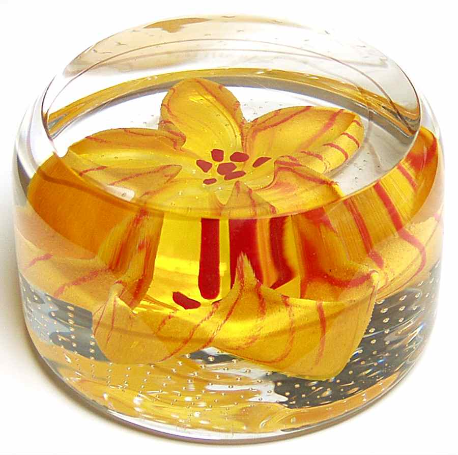Caithness Paperweight Floral Garden:Flaming Beauty - Boxed by Caithness-1