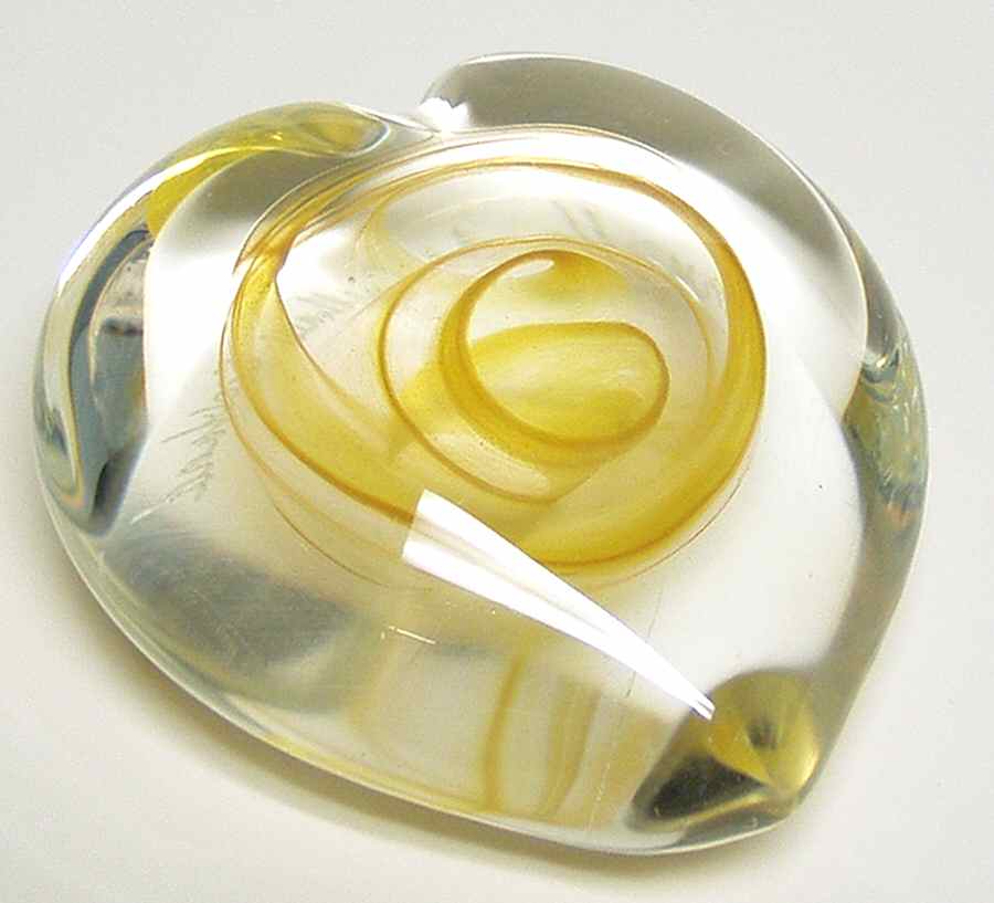 Caithness Paperweight True Hearts-Gold - Boxed by Caithness-1