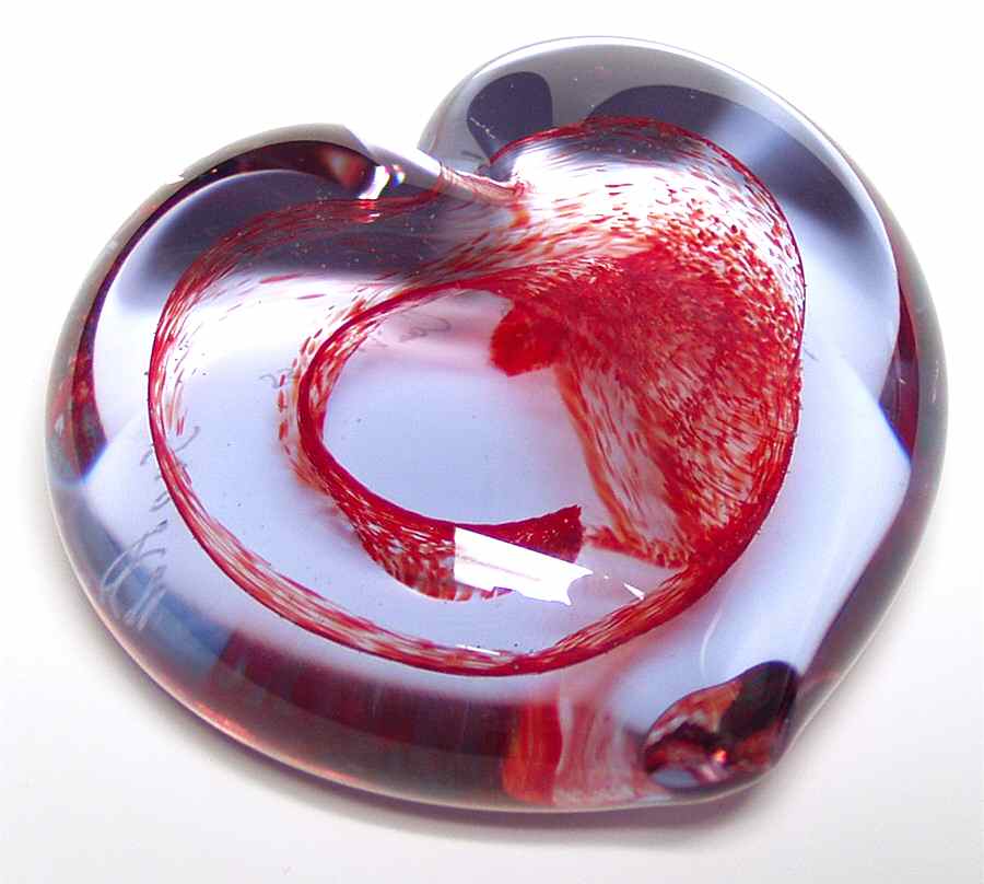 Caithness Paperweight True Hearts Ruby - No Box by Caithness-1