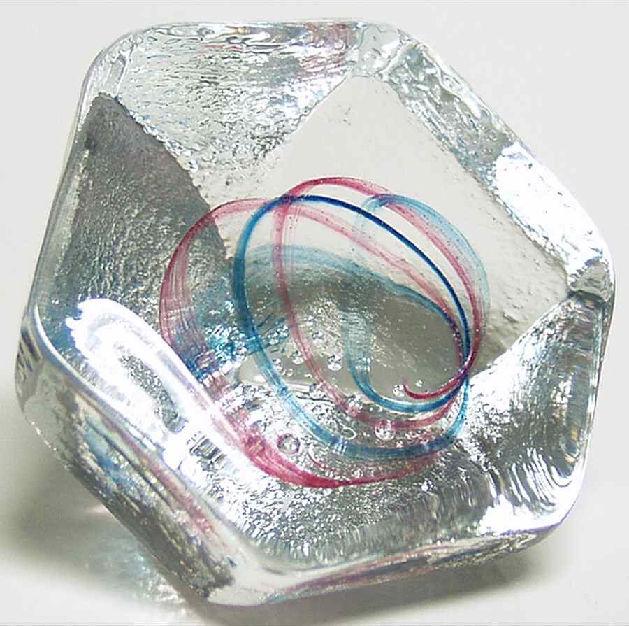 Caithness Paperweight Rox-Clear Pink & Blue - No Box by Caithness-1