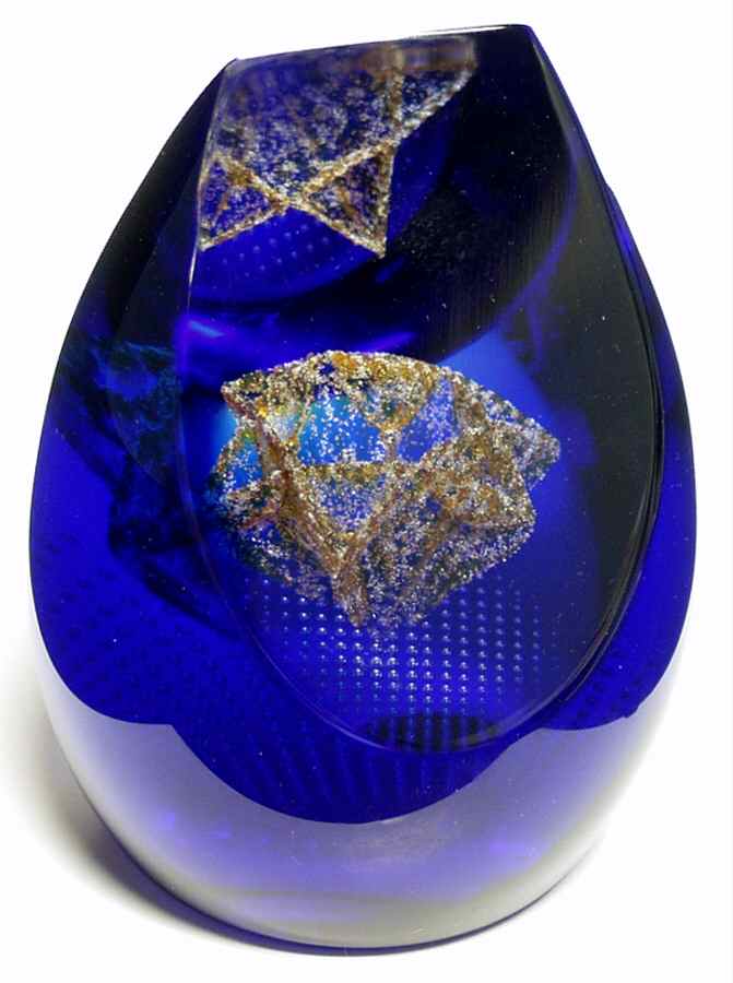 Caithness Paperweight Star Reflection Blue - With Box by Caithness-1