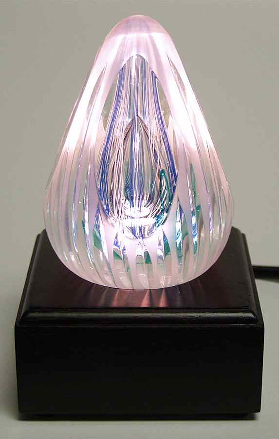 Caithness Paperweight Ice Flower W/ Lighted Base - No Box by Caithness-1