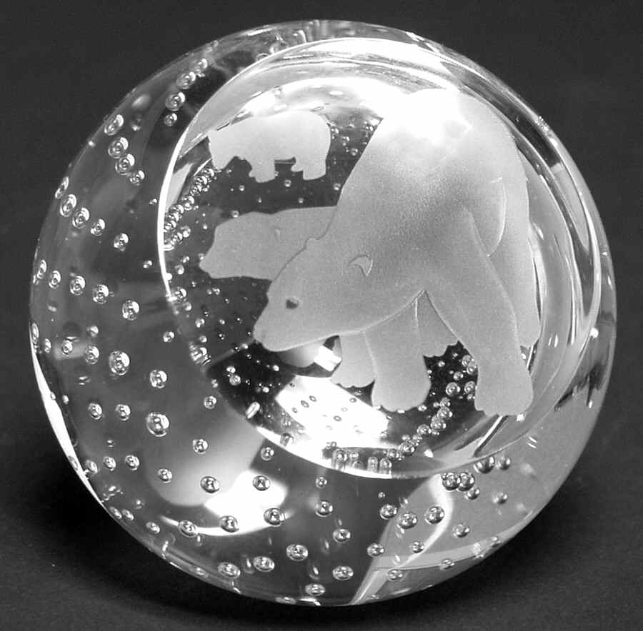 Caithness Paperweight Polar Playtime - No Box by Caithness-1