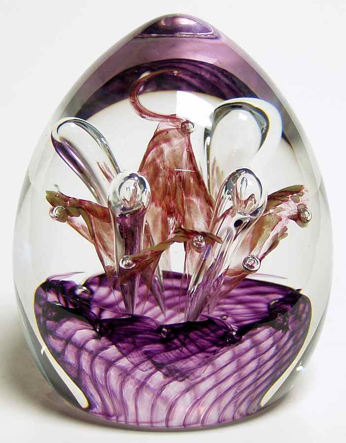 Caithness Paperweight Moonflower Serenade - Bx370 With Box by Caithness-1