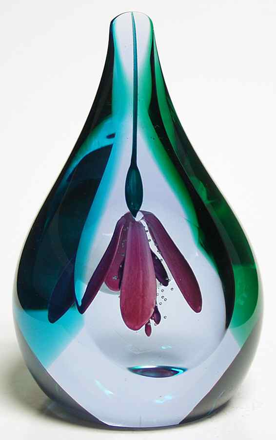 Caithness Paperweight Fuchsia Fantasy - Boxed by Caithness-1