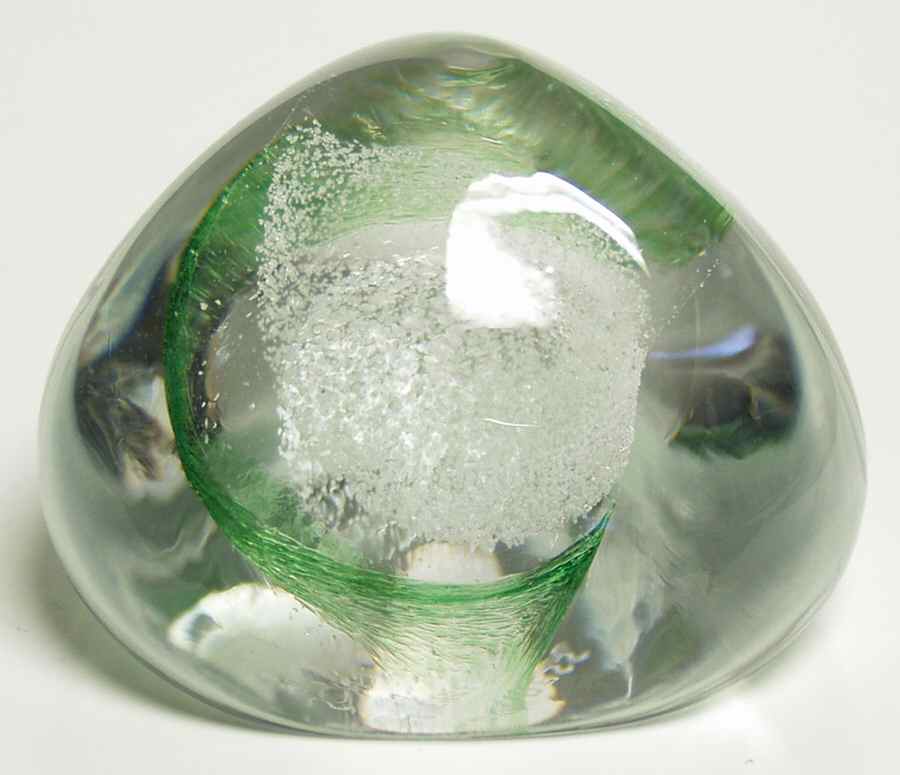 Caithness Paperweight Pebble-Green/Silver - No Box by Caithness-1