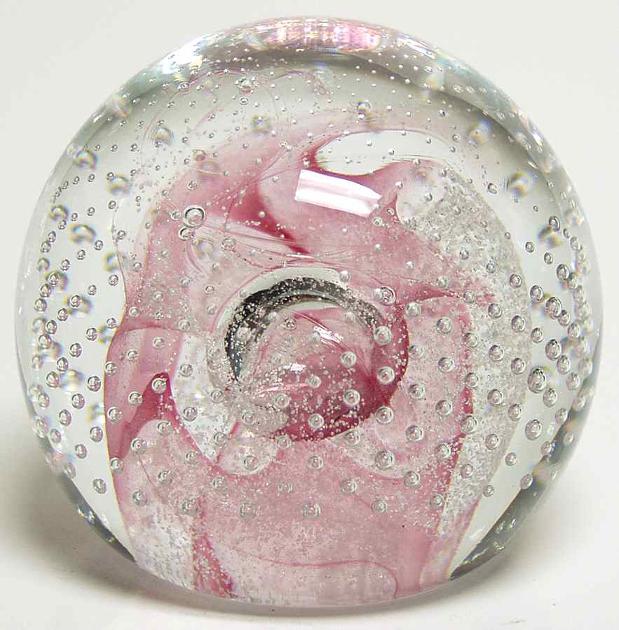 Caithness Paperweight Pink Champagne - Bx472 With Box by Caithness-1