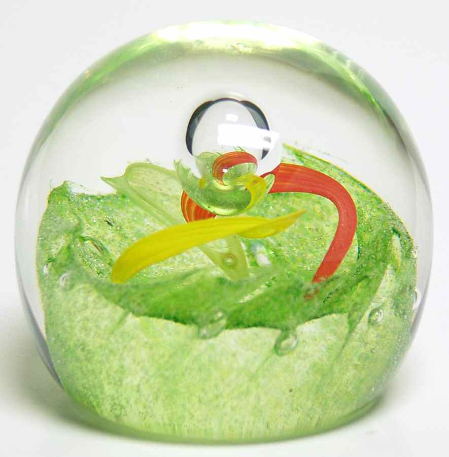 Caithness Paperweight Wheel Of Fortune-Green - Boxed by Caithness-1