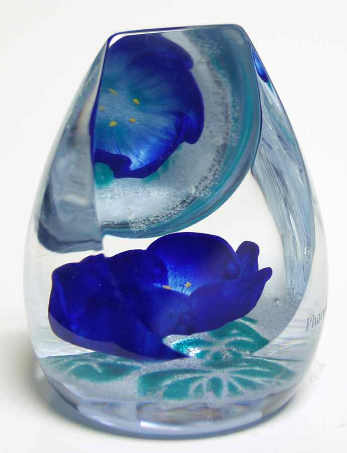 Caithness Paperweight Campanula-Botanical Studies - Boxed by Caithness-1