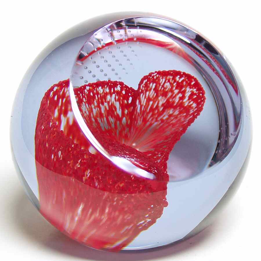 Caithness Paperweight Red Heart Of Gold - Boxed by Caithness-1