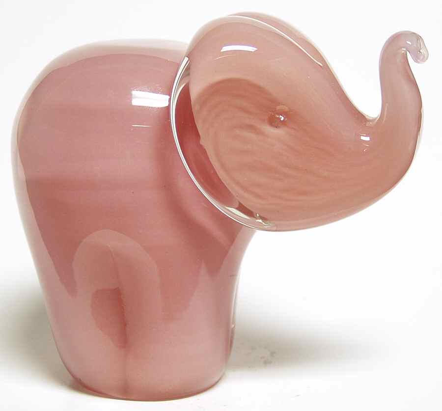 Caithness Paperweight Elephant Pink-Large - No Box by Caithness-1