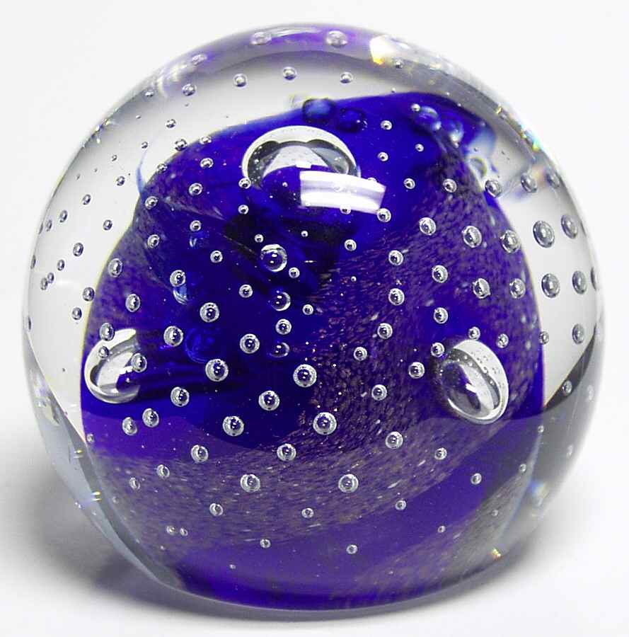 Caithness Paperweight Gold Rush-Cobalt - Boxed by Caithness-1