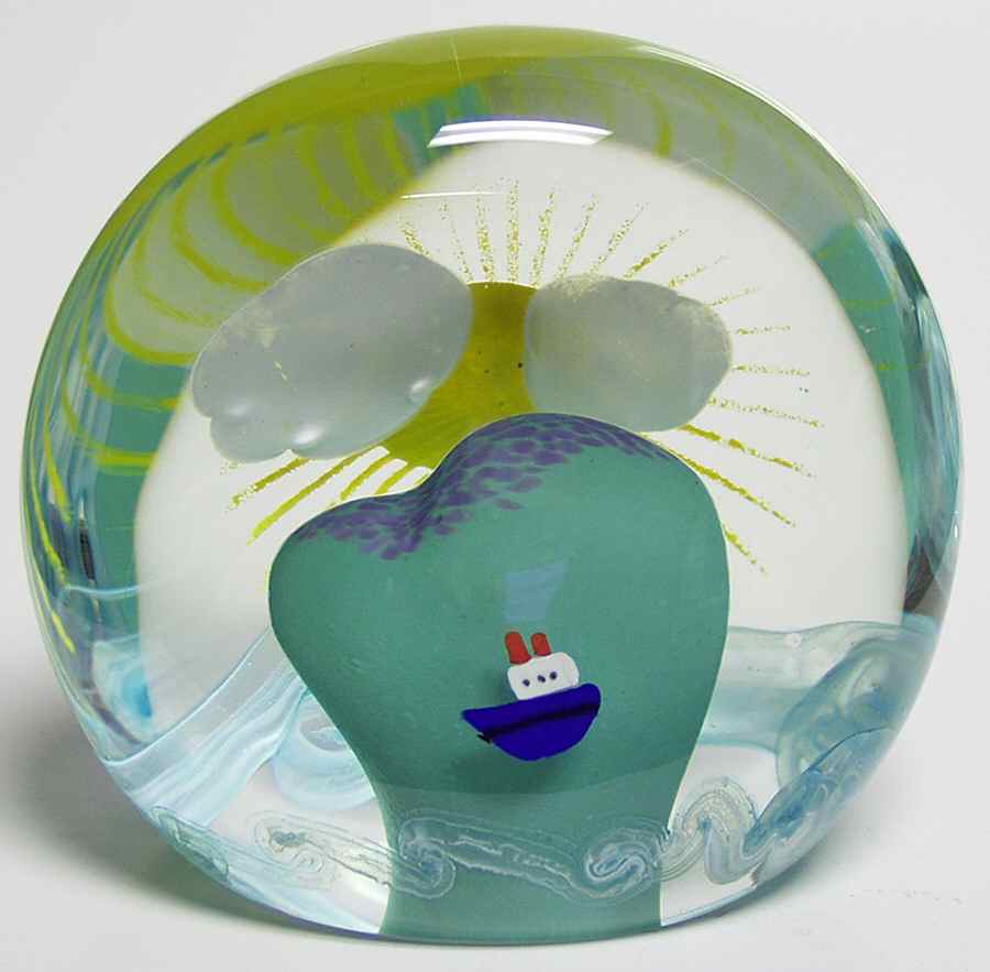 Caithness Paperweight Sailing By-Fantasy Island - Boxed by Caithness-1