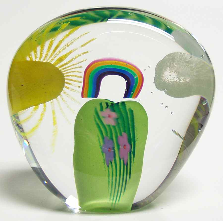 Caithness Paperweight Rainbow Meadow-Fantasy Island - Boxed by Caithness-1