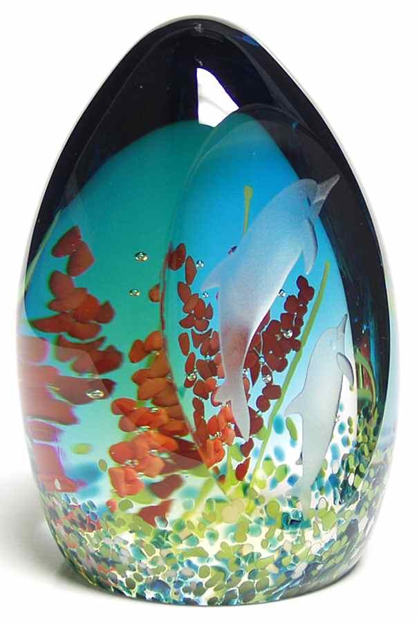 Caithness Paperweight Dolphin Liaison - Boxed by Caithness-1
