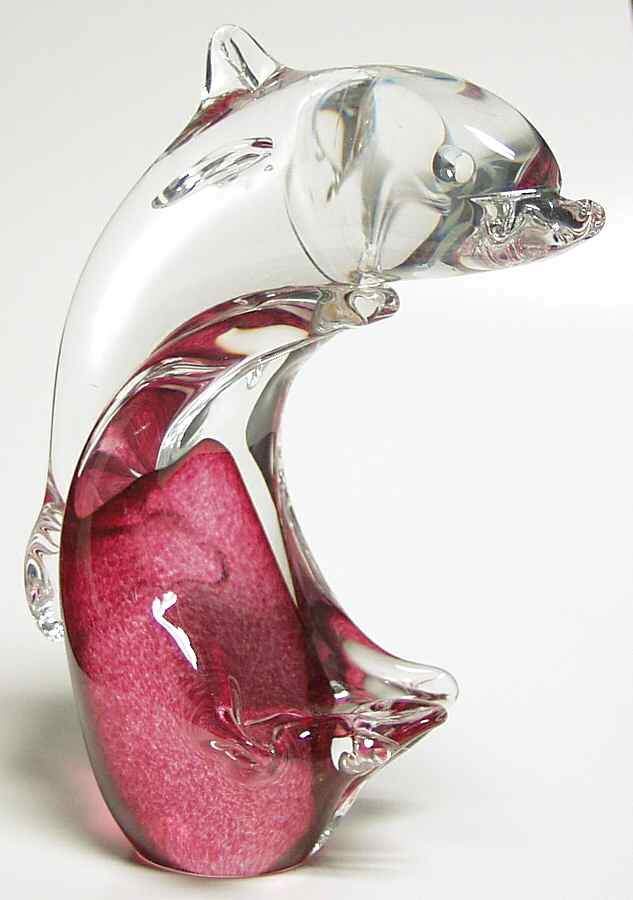 Caithness Paperweight Dolphin On Red Base-Large - Nb641, No Box by Caithness-1