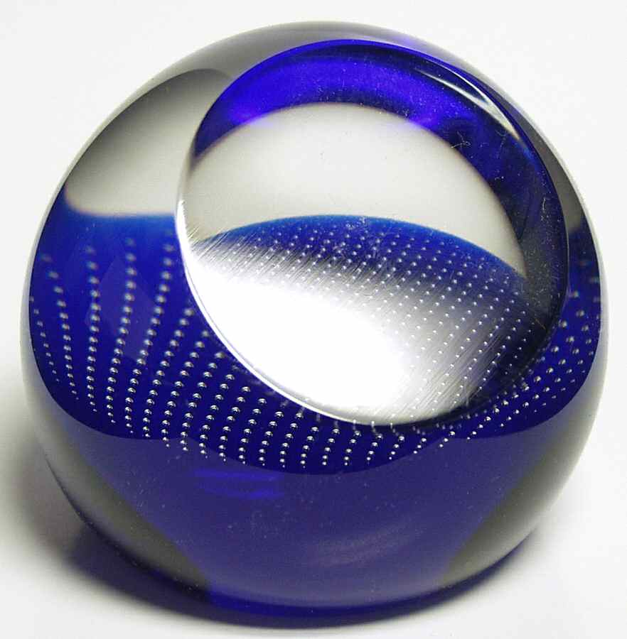 Caithness Paperweight Executive Blue Faceted - With Box Bx642 by Caithness-1