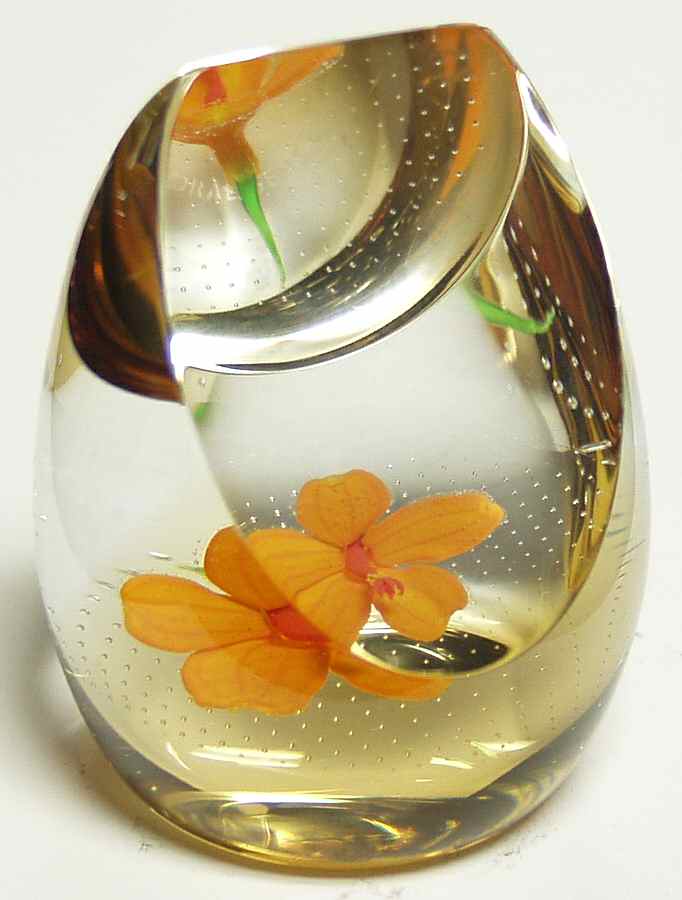 Caithness Paperweight Floral Gems-Topaz - No Box by Caithness-1