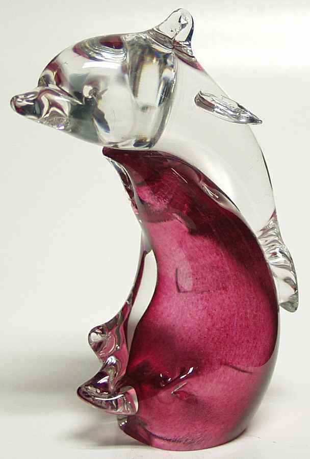 Caithness Paperweight Dolphin On Red Base-Medium - Nb643, No Box by Caithness-1